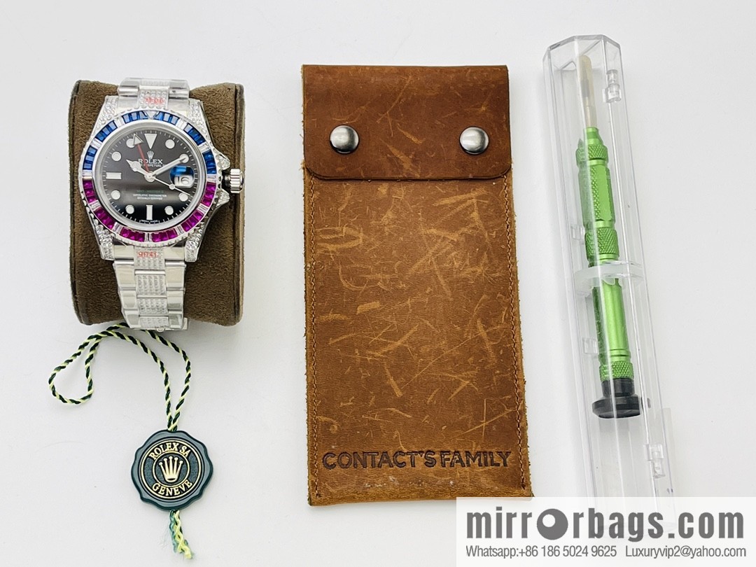 Rolex GMT II Rear Diamond Customized Edition Self-winding Movement Watch