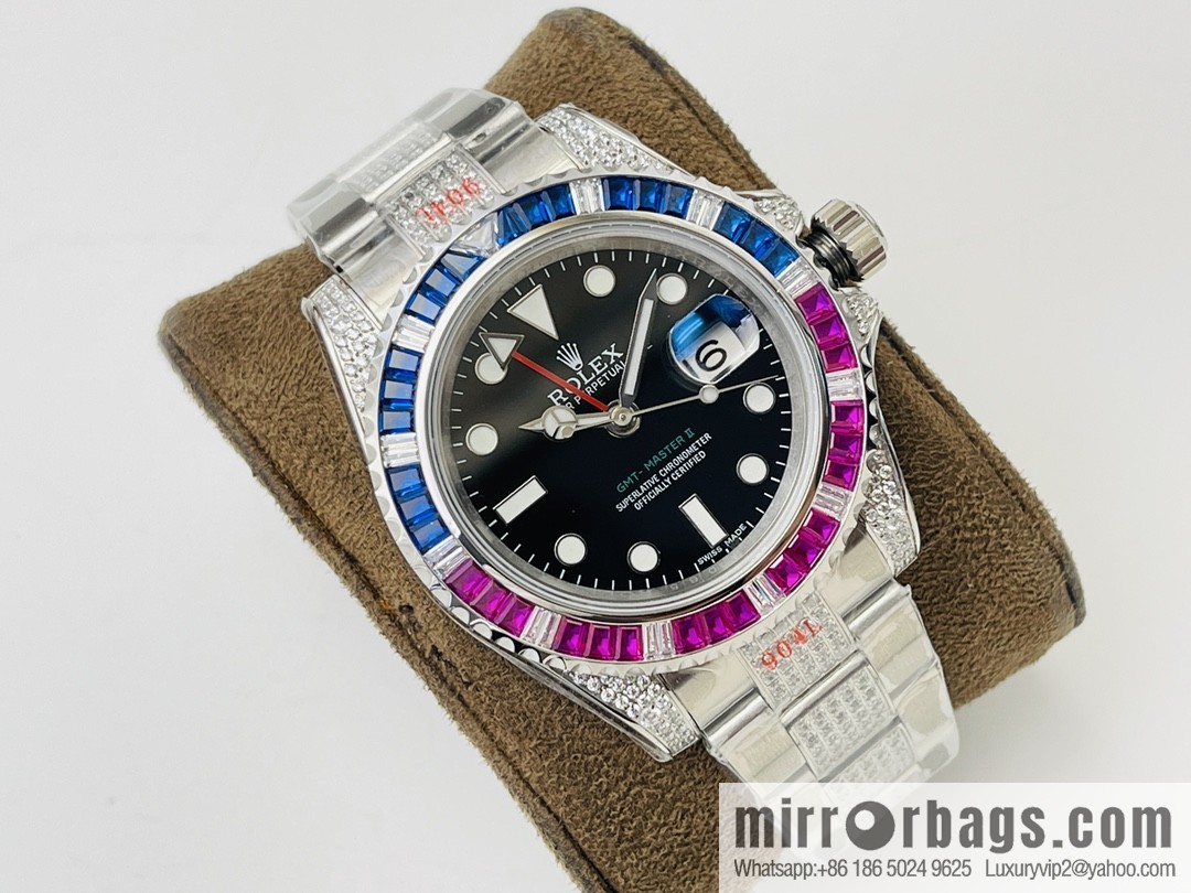 Rolex GMT II Rear Diamond Customized Edition Self-winding Movement Watch