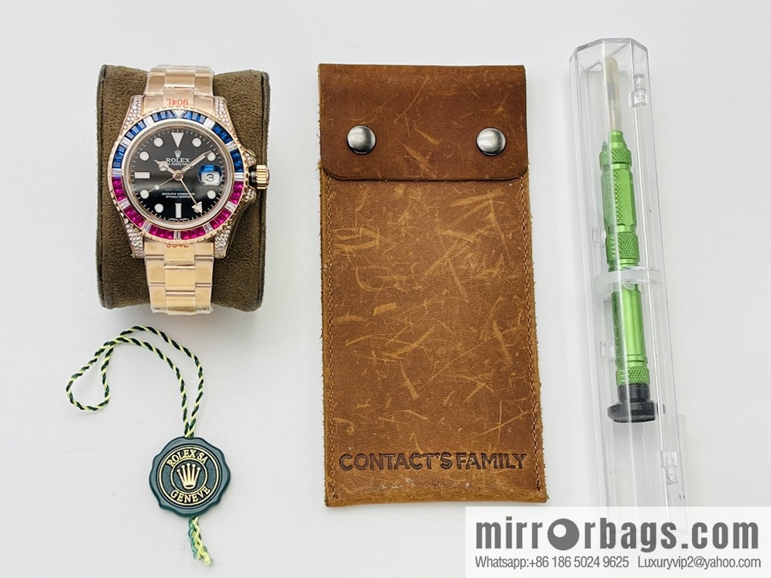 Rolex GMT II Rear Diamond Customized Edition Self-winding Movement Watch