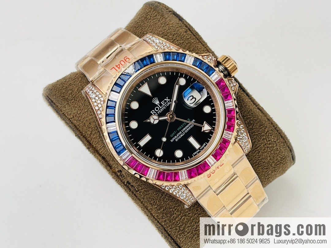 Rolex GMT II Rear Diamond Customized Edition Self-winding Movement Watch