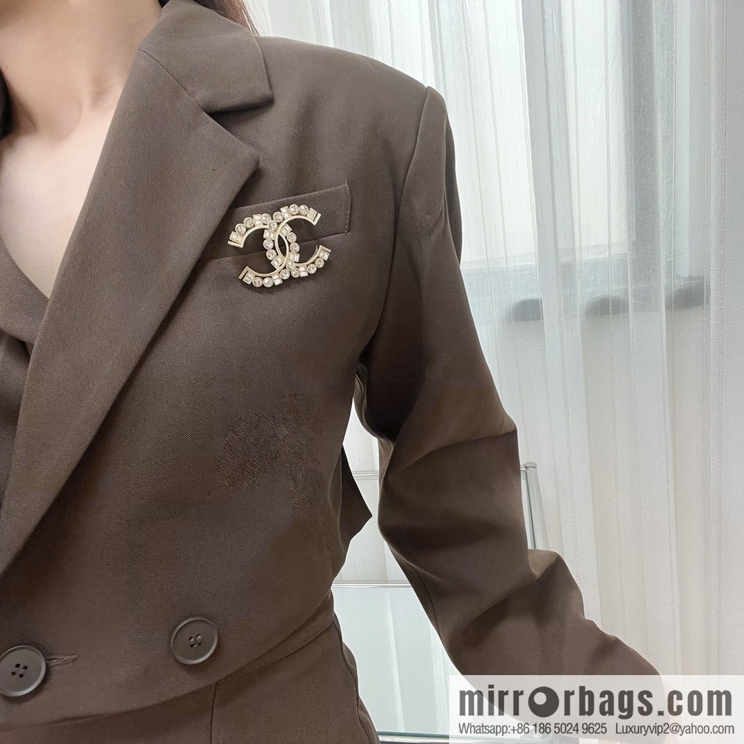 New ☑️ Chanel double c full diamond brooch