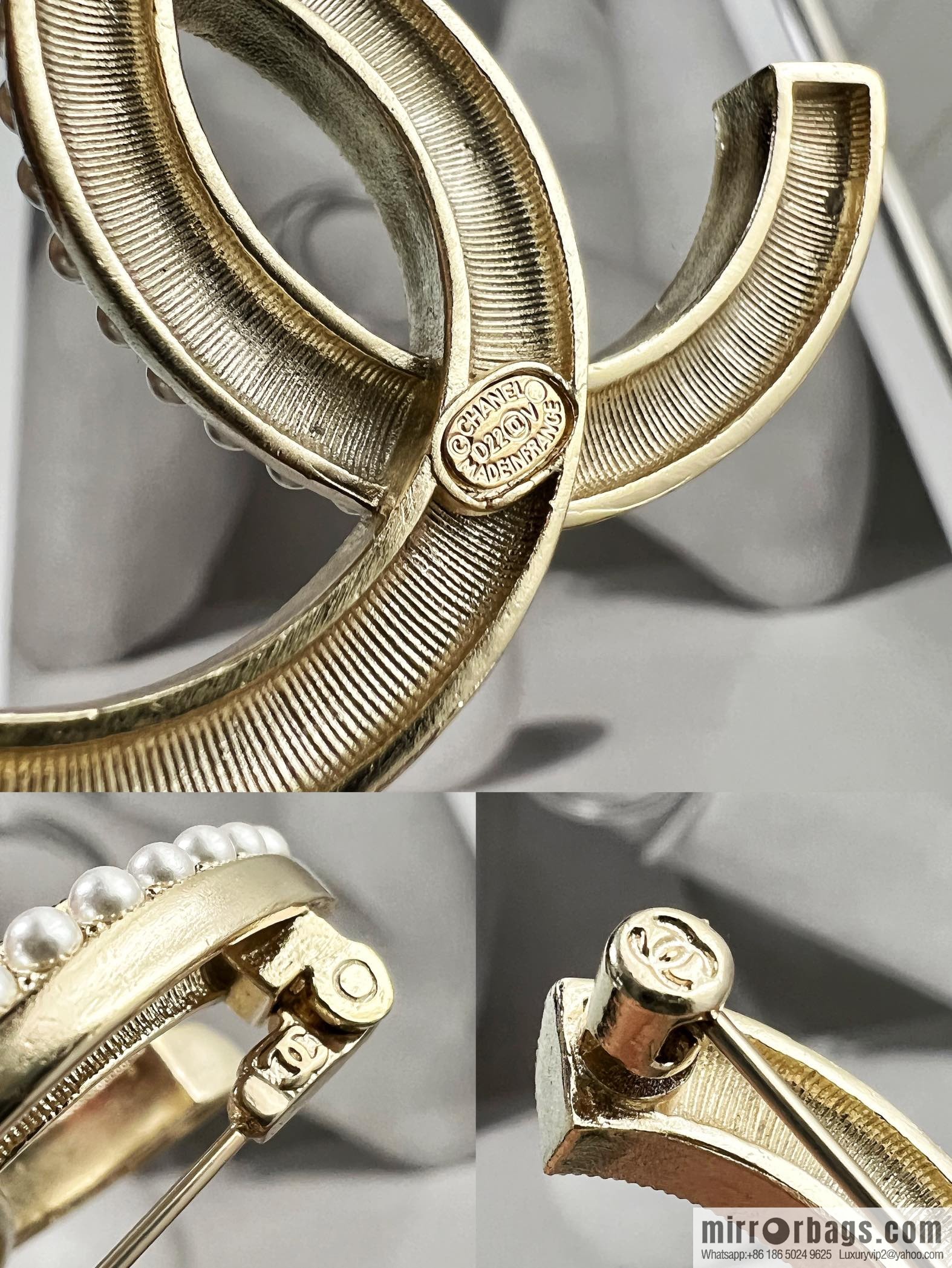 New ☑️ Chanel double c pearl brooch