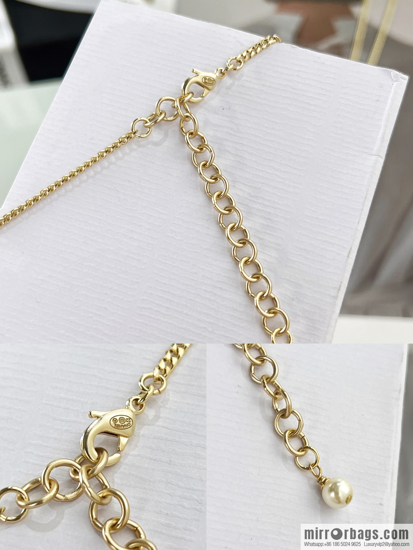 New ☑️ CHANEL Chanel full diamond peach heart double c necklace