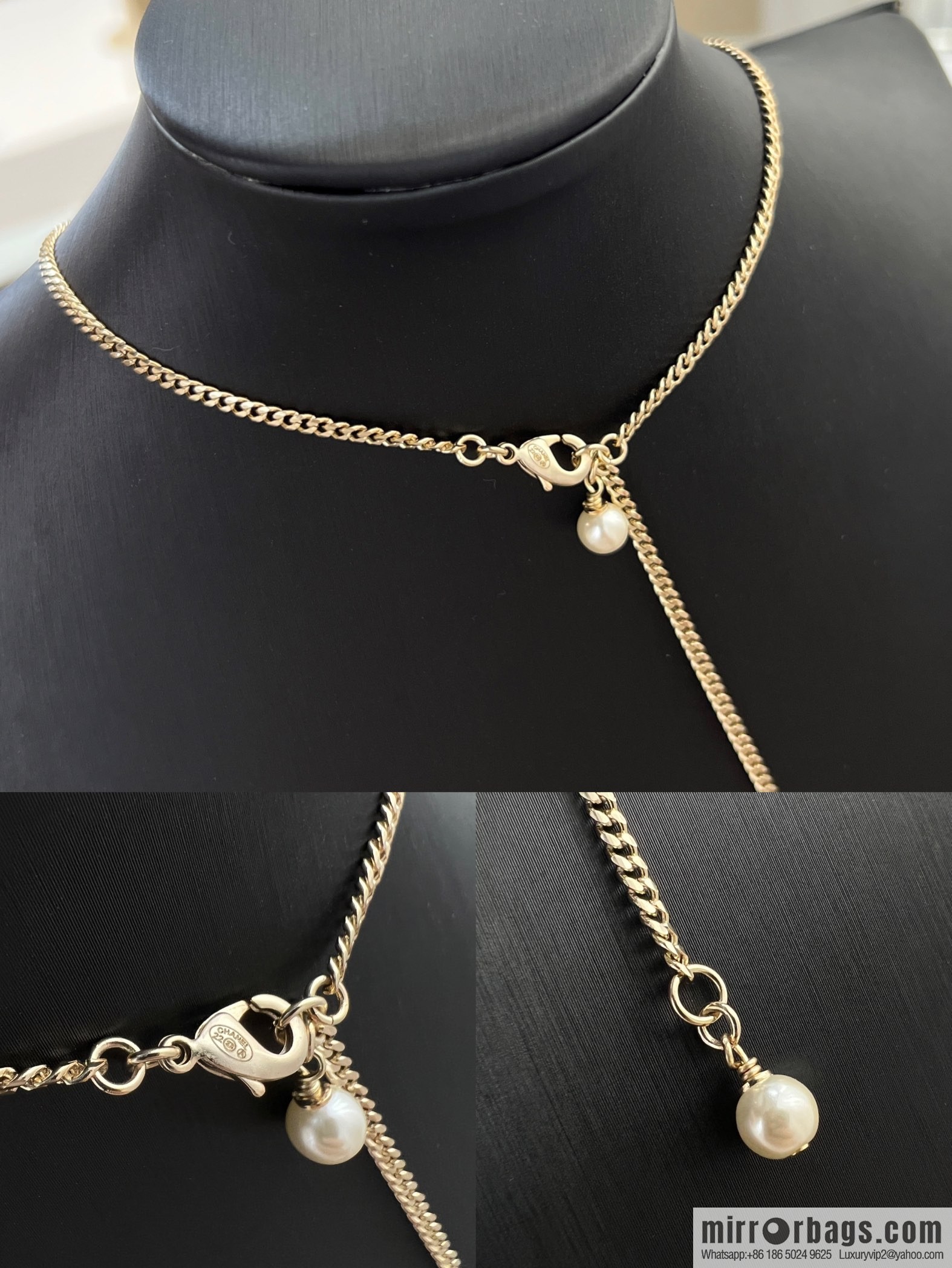 New ☑️ CHANEL Chanel double c peach heart black and white diamond necklace