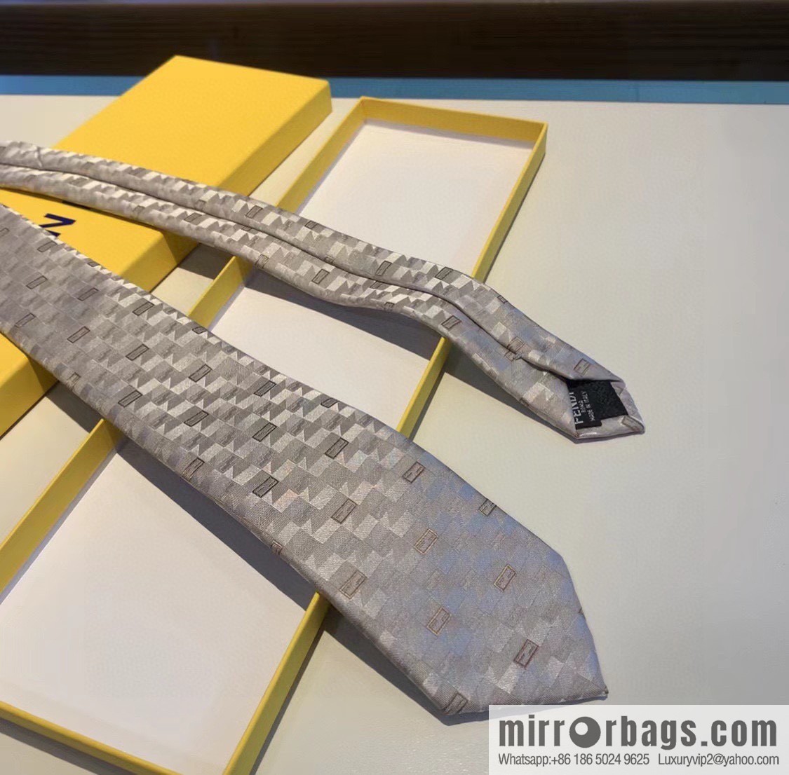 FENDI Fendi FF Letter 100% Top Jacquard Silk Tie