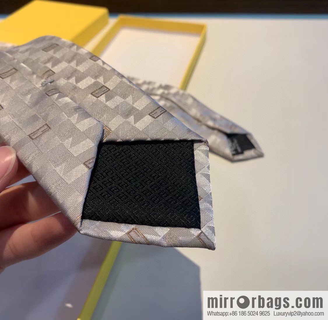 FENDI Fendi FF Letter 100% Top Jacquard Silk Tie