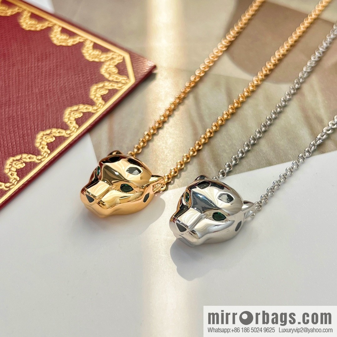 New ☑️ Cartier Cartier Jungle Collection, Glossy Leopard Head 🐆 Necklace