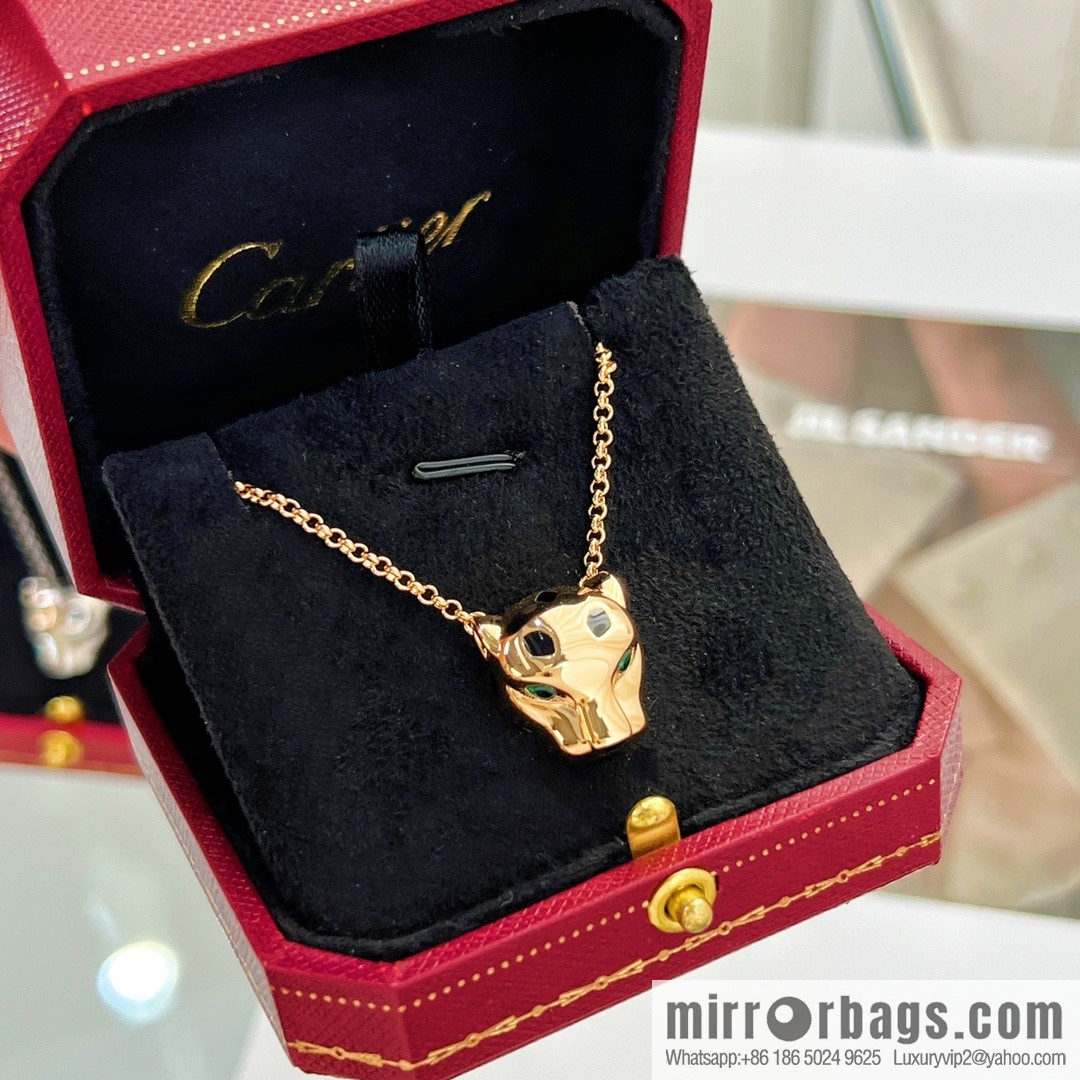 New ☑️ Cartier Cartier Jungle Collection, Glossy Leopard Head 🐆 Necklace