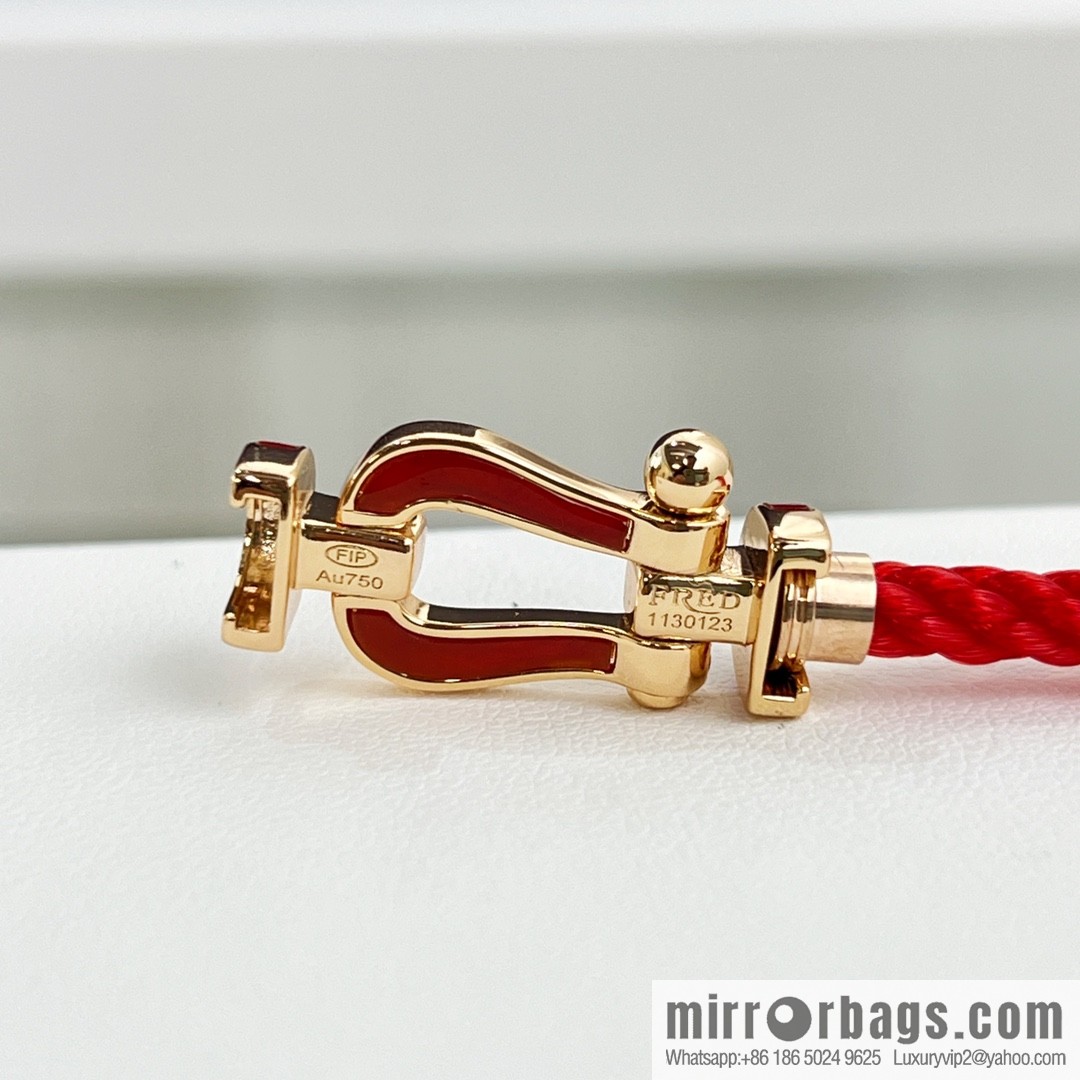 Fred limited chalcedony red rope, hand rope bracelet