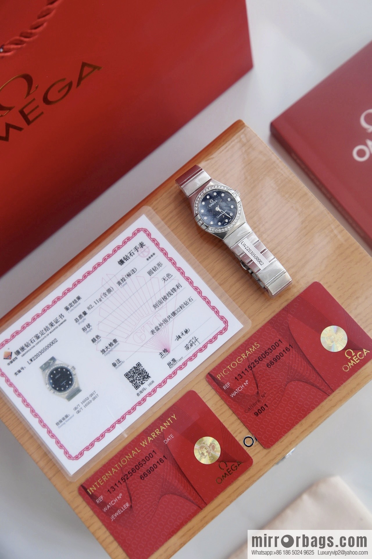 The new Omega fifth-generation constellation real diamond Omega constellation series The latest fifth-generation 27mm constellation quartz watch