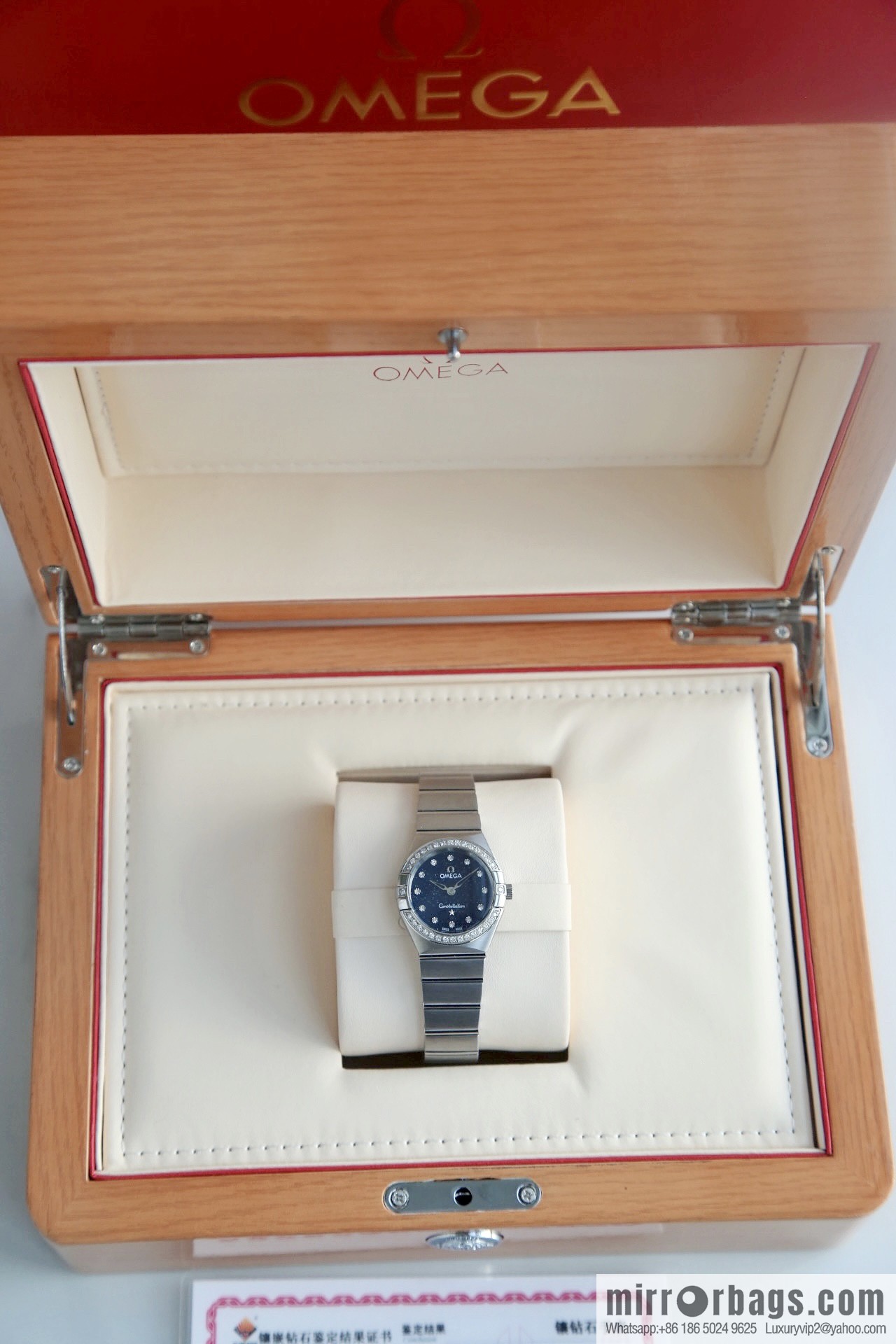 The new Omega fifth-generation constellation real diamond Omega constellation series The latest fifth-generation 27mm constellation quartz watch