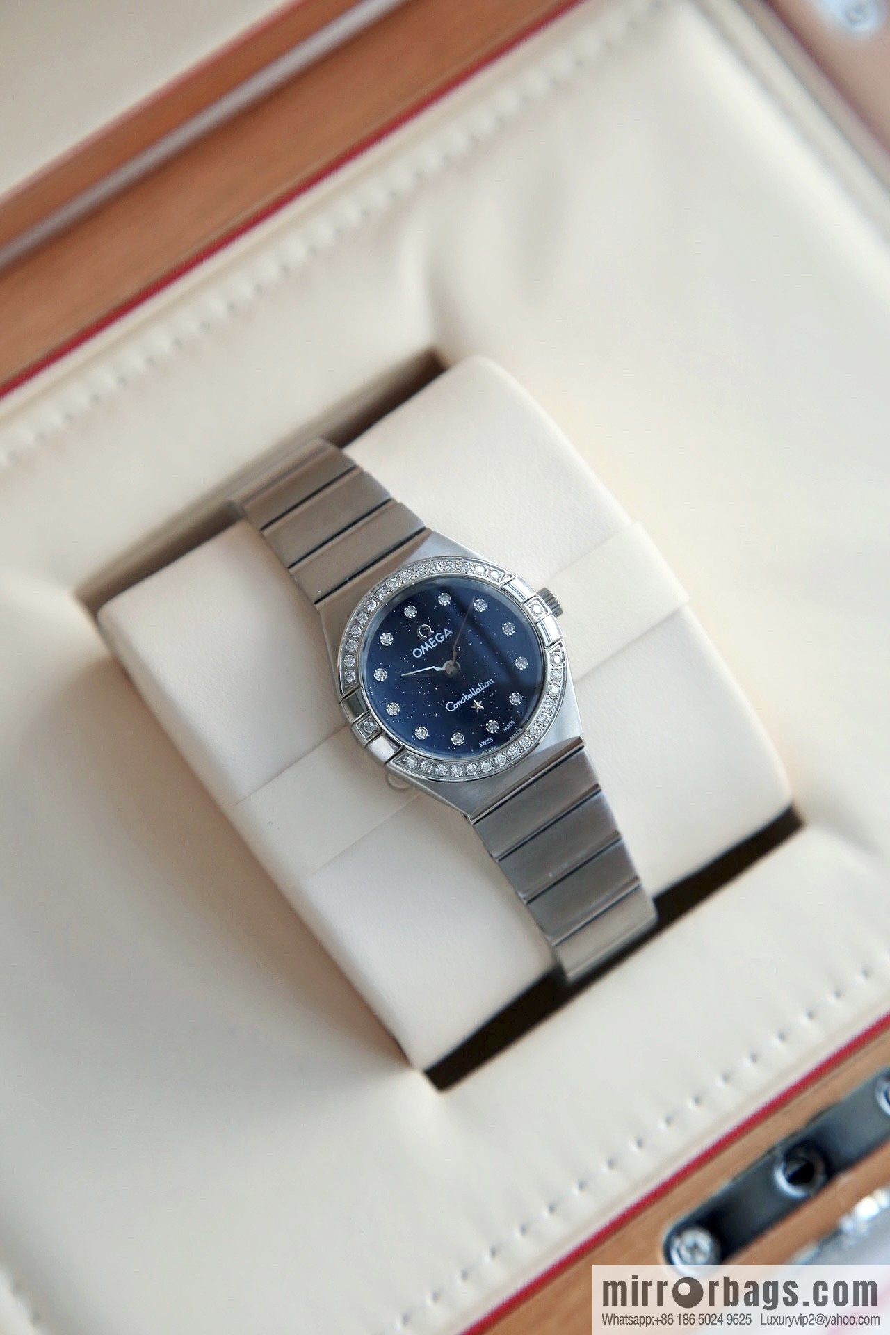The new Omega fifth-generation constellation real diamond Omega constellation series The latest fifth-generation 27mm constellation quartz watch