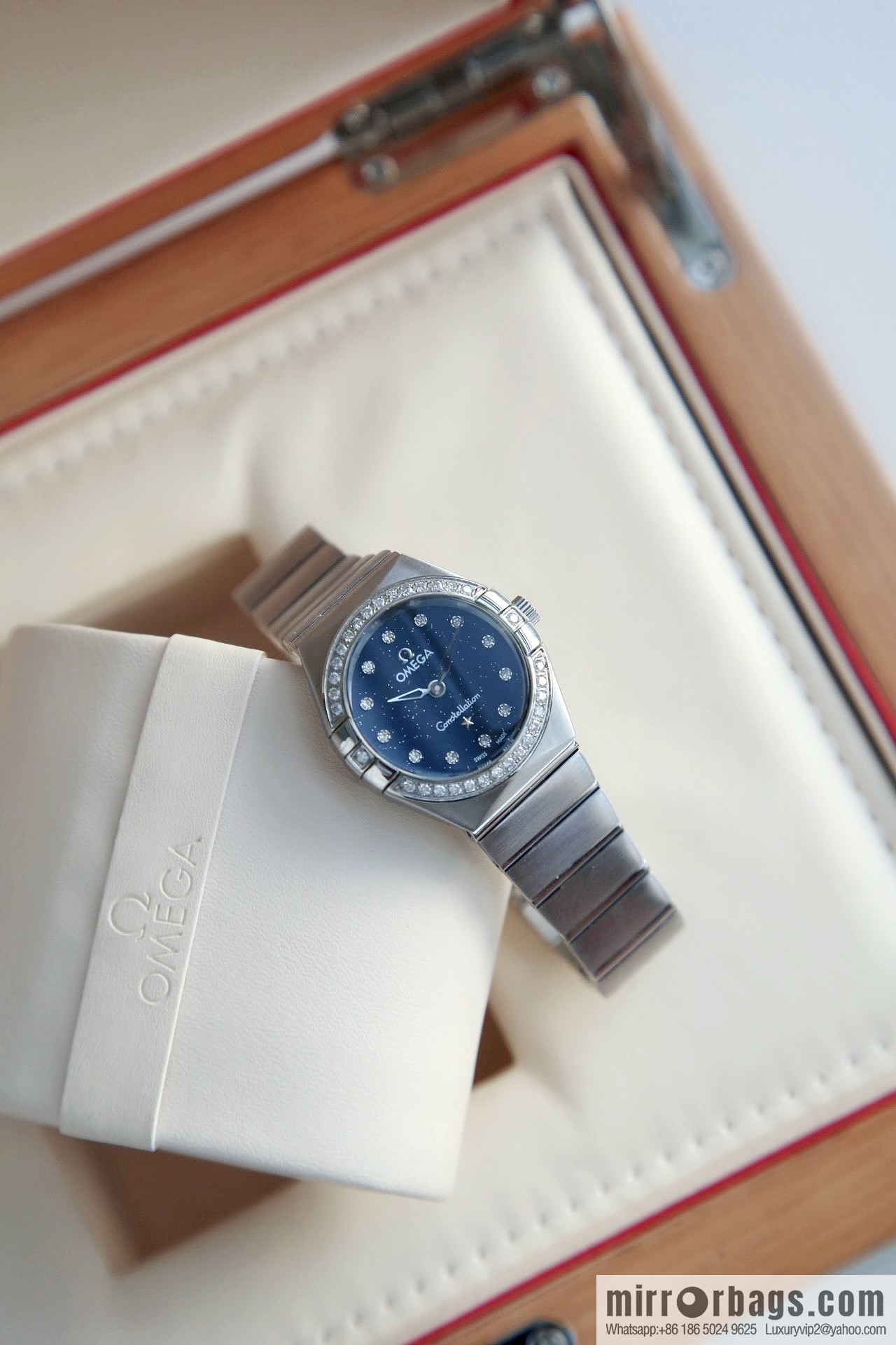 The new Omega fifth-generation constellation real diamond Omega constellation series The latest fifth-generation 27mm constellation quartz watch