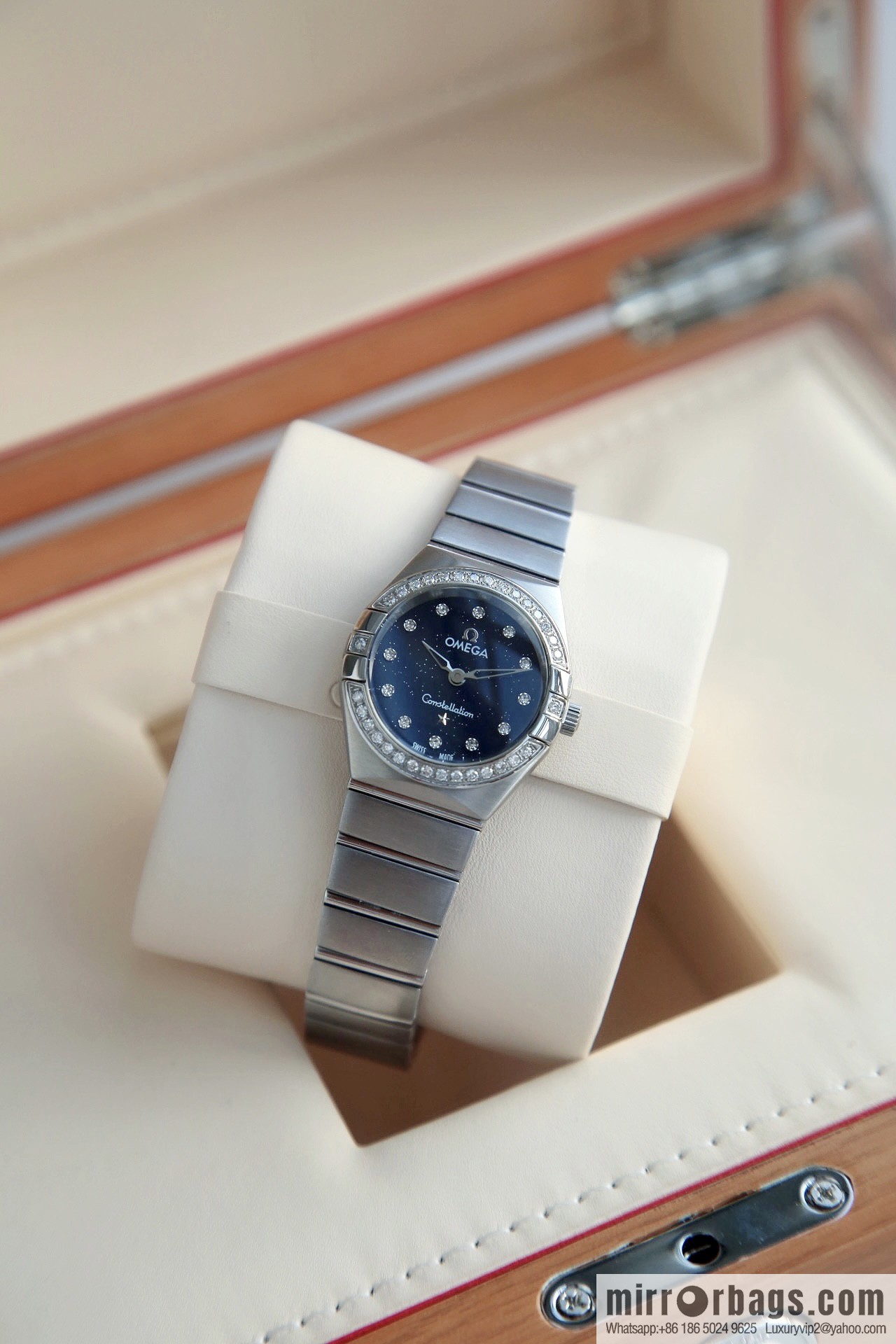 The new Omega fifth-generation constellation real diamond Omega constellation series The latest fifth-generation 27mm constellation quartz watch