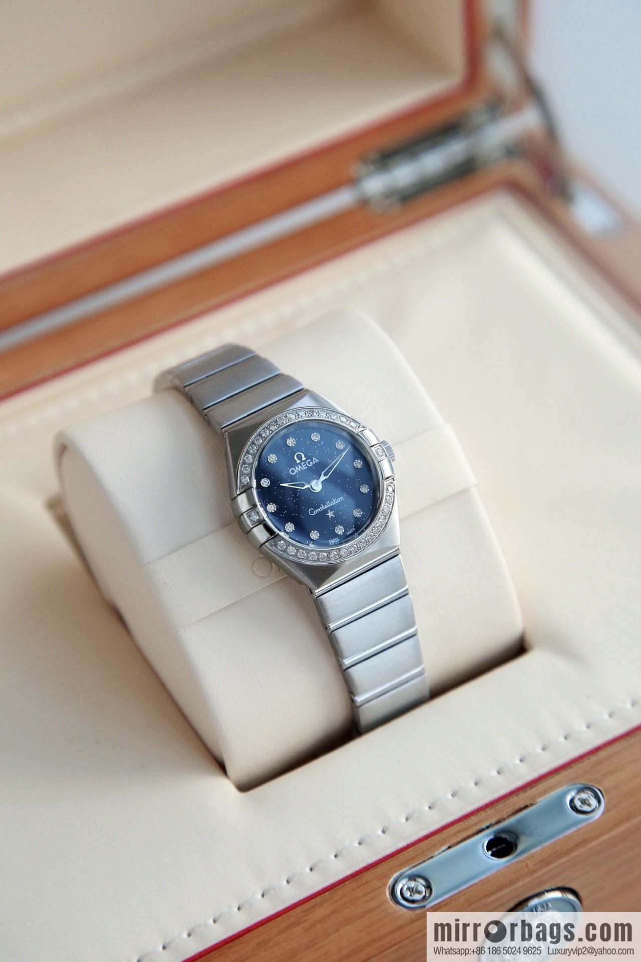 The new Omega fifth-generation constellation real diamond Omega constellation series The latest fifth-generation 27mm constellation quartz watch