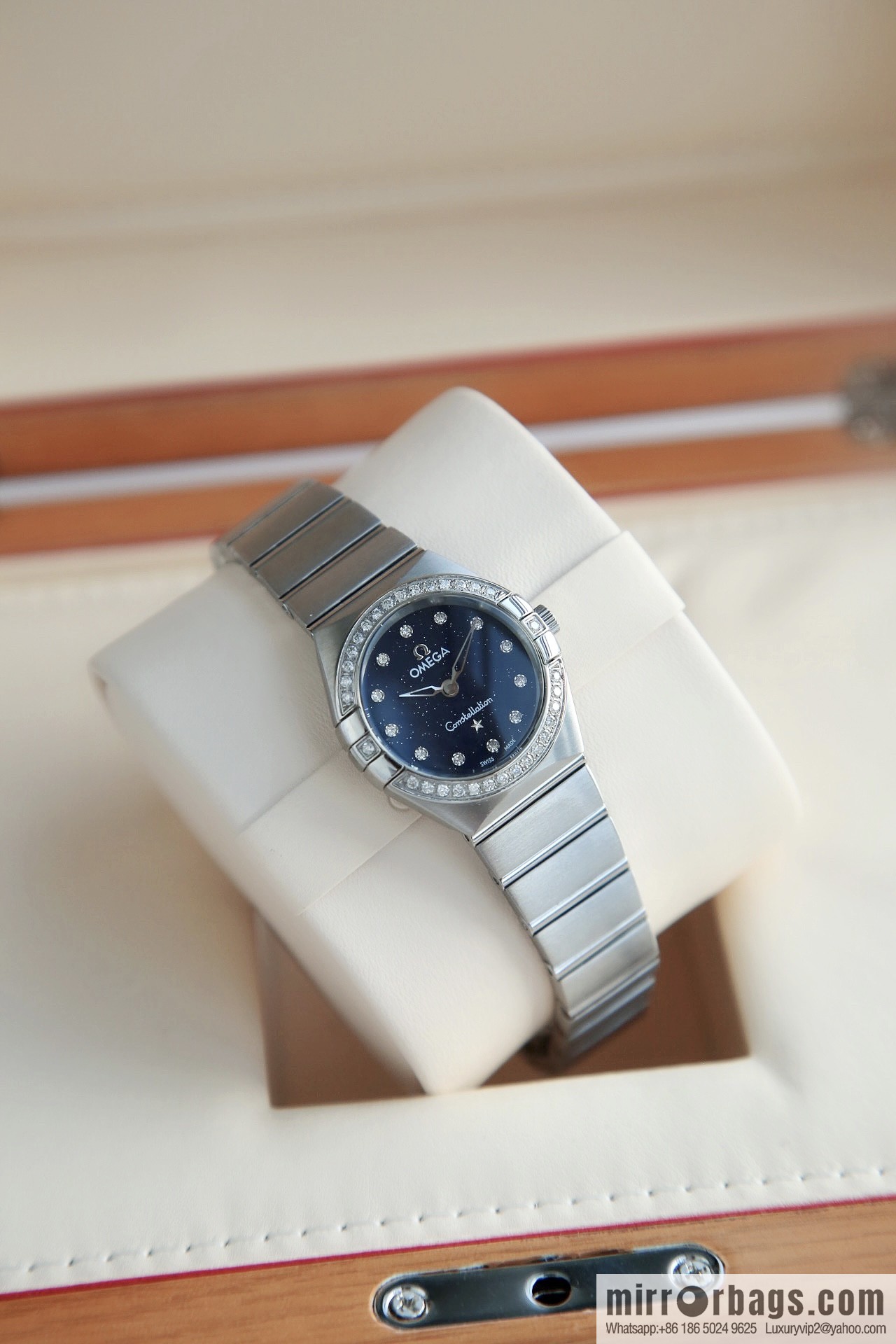 The new Omega fifth-generation constellation real diamond Omega constellation series The latest fifth-generation 27mm constellation quartz watch