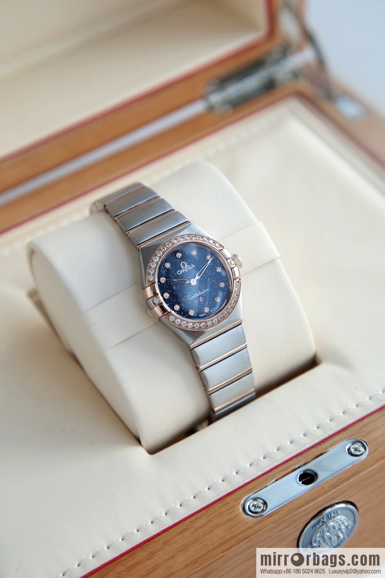 The new Omega fifth-generation constellation real diamond Omega constellation series The latest fifth-generation 27mm constellation quartz watch