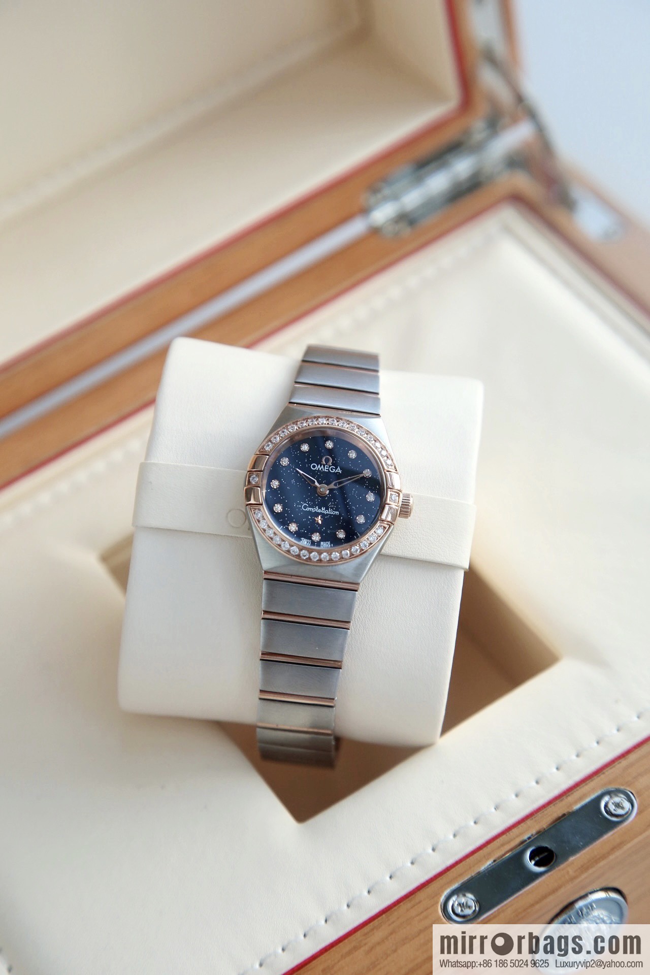 The new Omega fifth-generation constellation real diamond Omega constellation series The latest fifth-generation 27mm constellation quartz watch