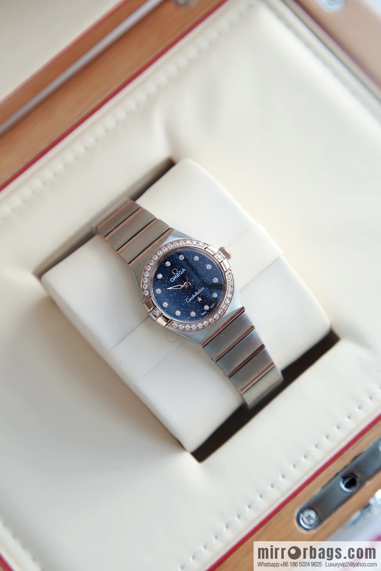 The new Omega fifth-generation constellation real diamond Omega constellation series The latest fifth-generation 27mm constellation quartz watch