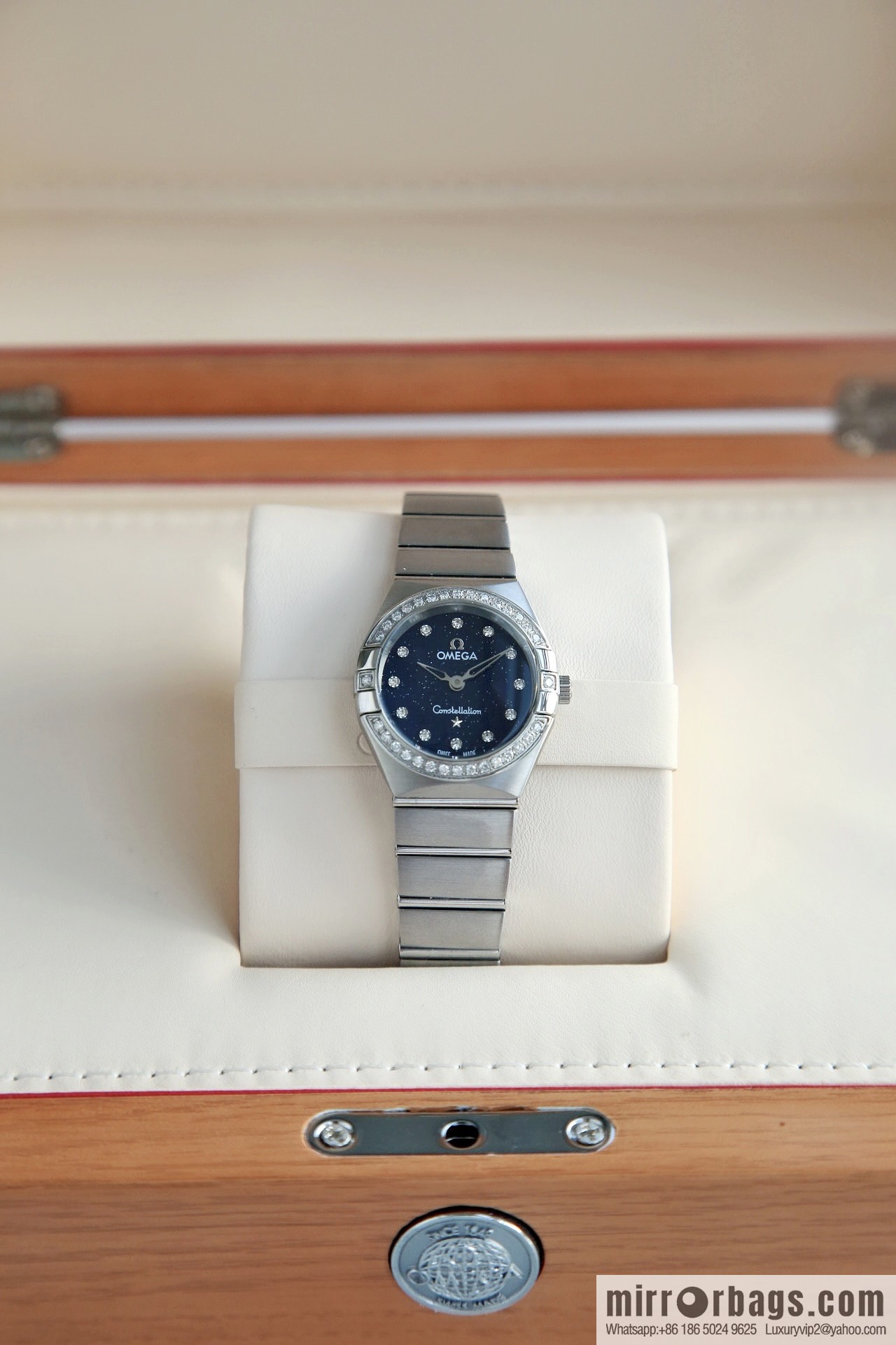 The new Omega fifth-generation constellation real diamond Omega constellation series The latest fifth-generation 27mm constellation quartz watch