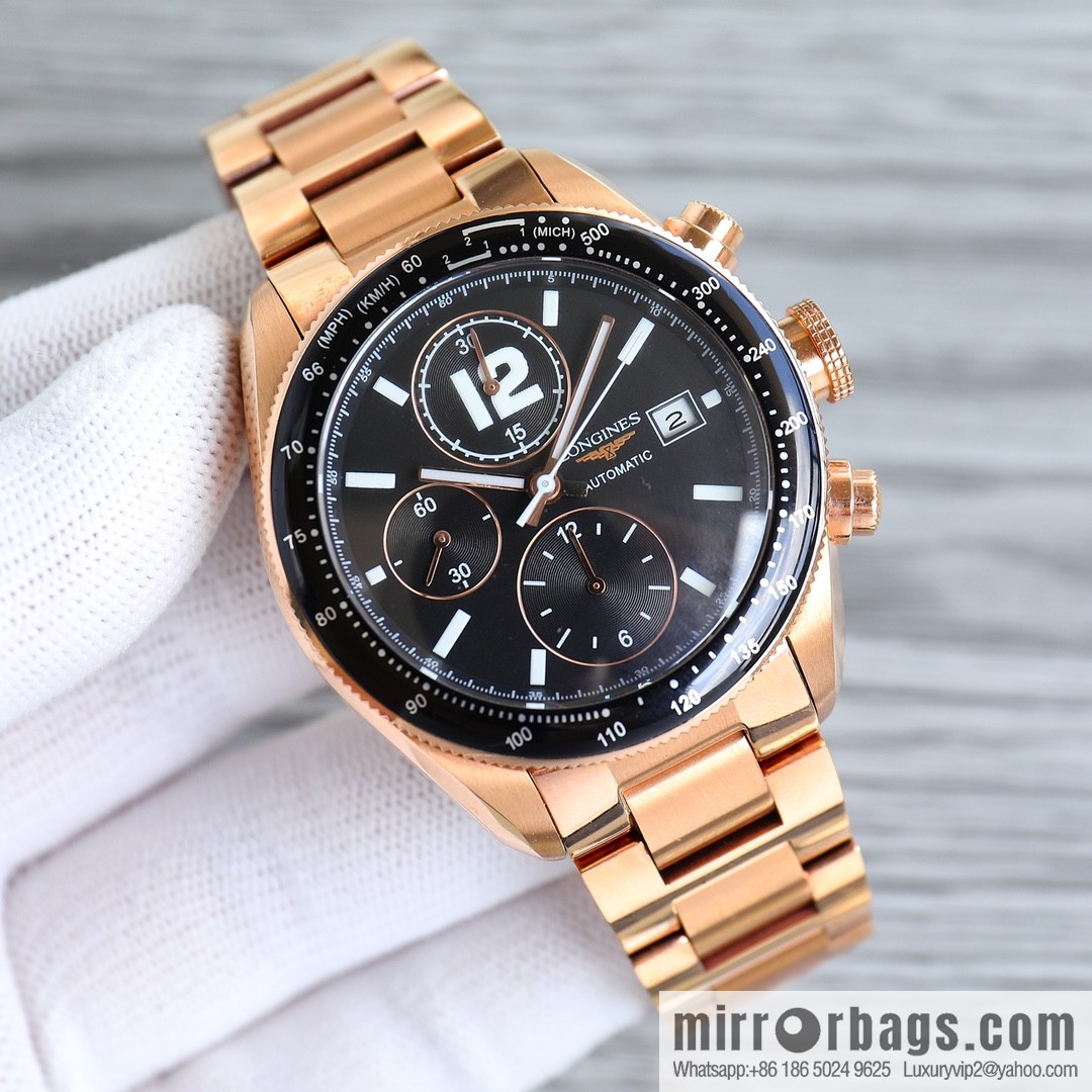 Longines LONGINES 🎮 AF1 classic replica series men's watch sports series L3.636.4.60 1⃣ movement adopts 7750 automatic chronograph mechanical movement
