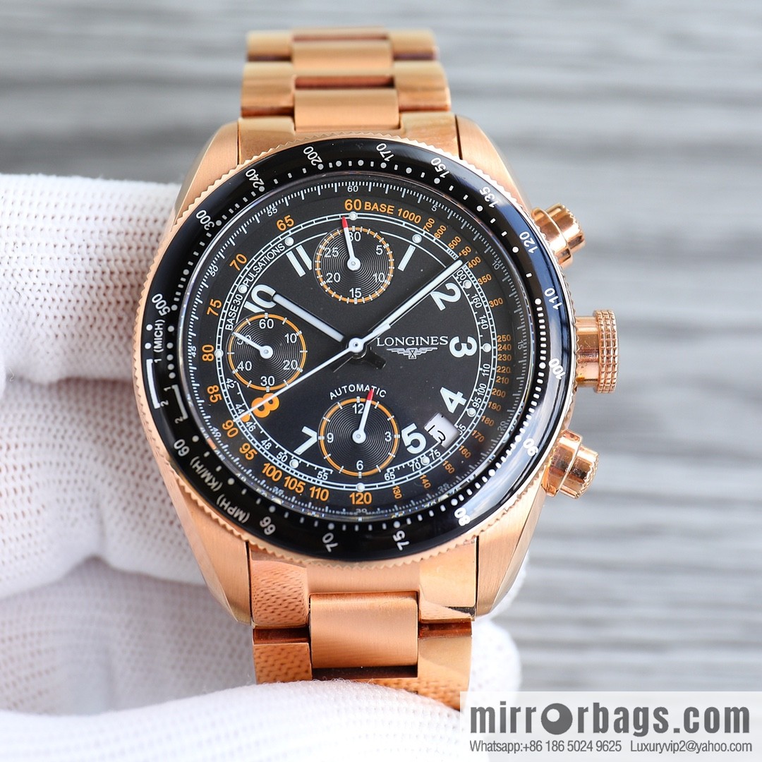 Longines LONGINES 🎮 AF1 classic replica series men's watch sports series L3.636.4.60 1⃣ movement adopts 7750 automatic chronograph mechanical movement