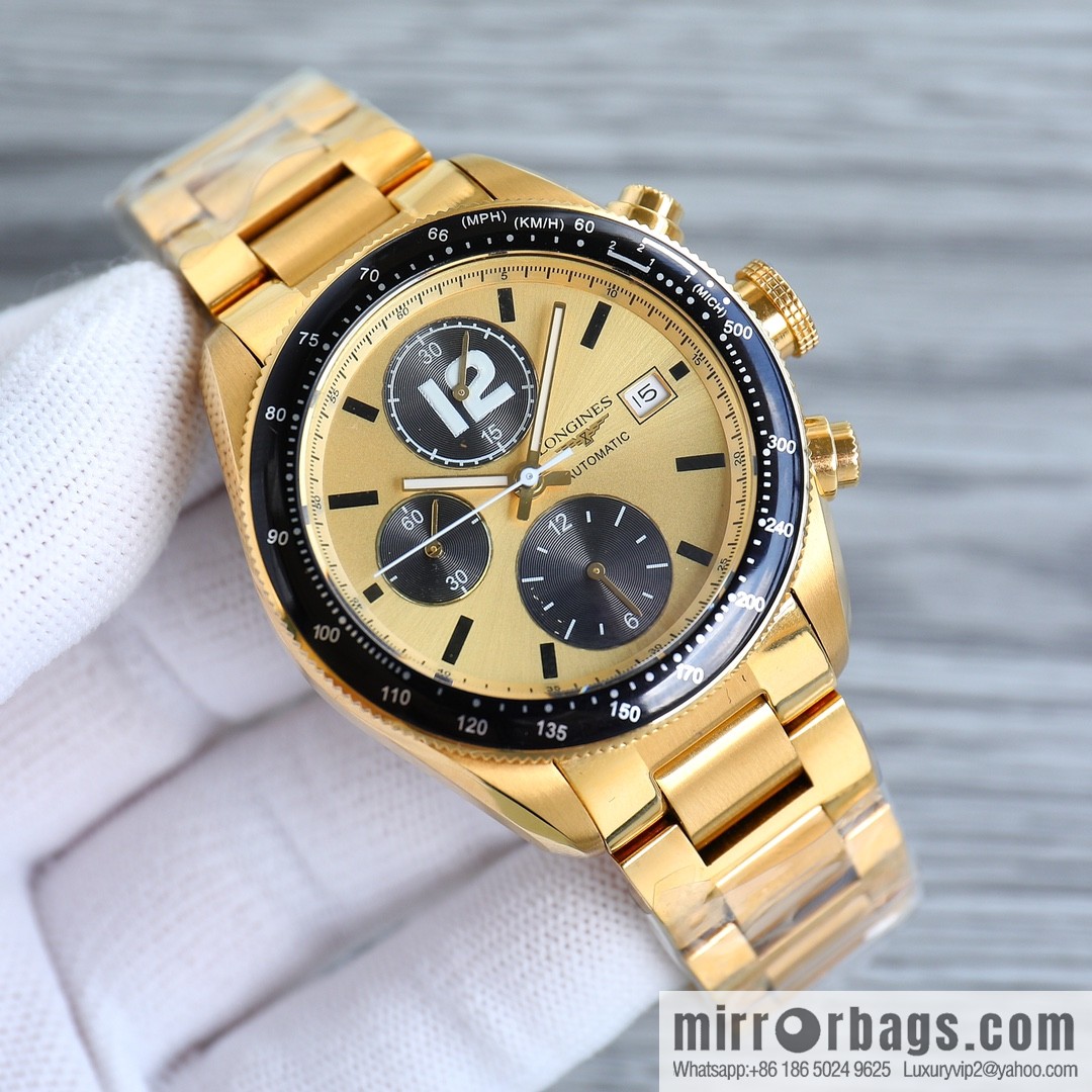 Longines LONGINES 🎮 AF1 classic replica series men's watch sports series L3.636.4.60 1⃣ movement adopts 7750 automatic chronograph mechanical movement