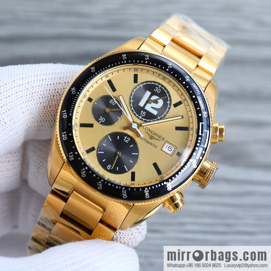 Longines LONGINES 🎮 AF1 classic replica series men's watch sports series L3.636.4.60 1⃣ movement adopts 7750 automatic chronograph mechanical movement
