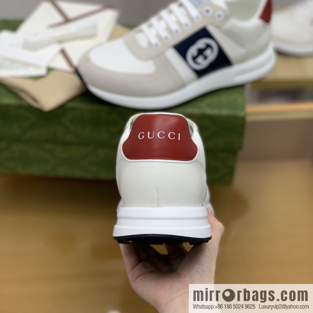 Gucci Gucci color matching double G men's sports running shoes