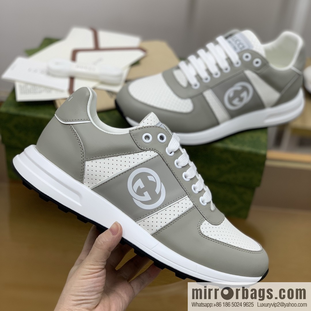 Gucci Gucci color matching double G rubber men's sports running shoes