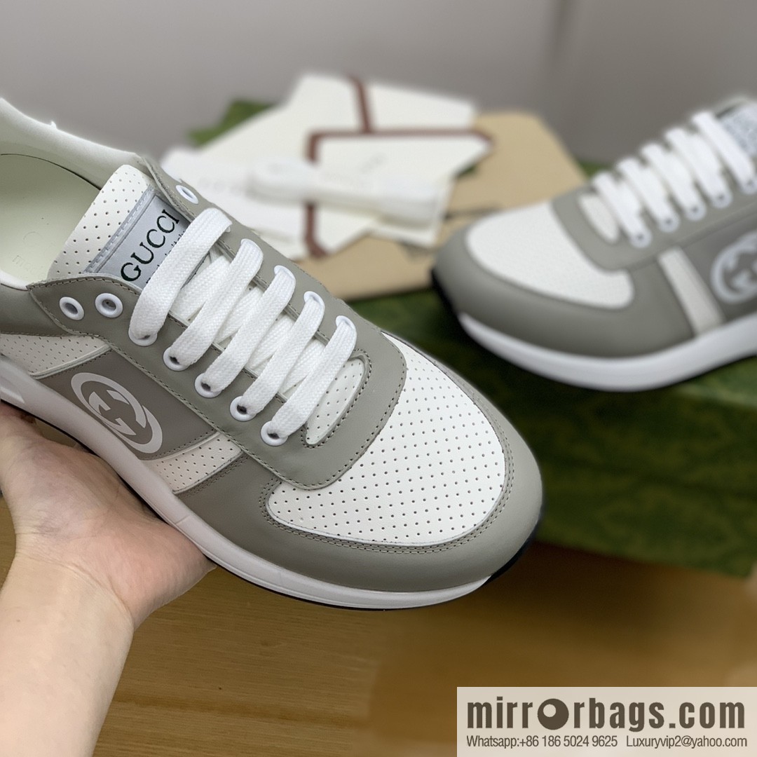 Gucci Gucci color matching double G rubber men's sports running shoes
