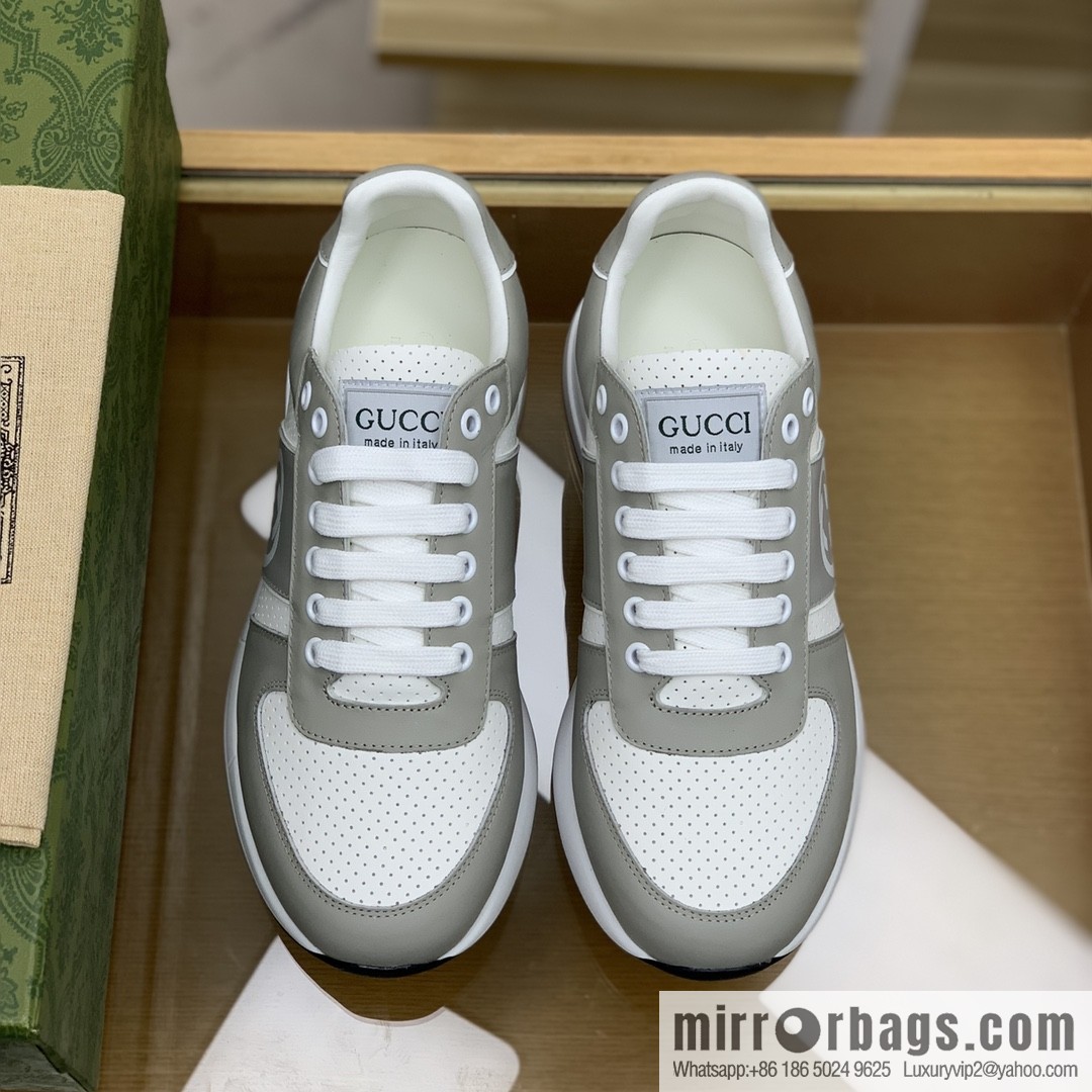 Gucci Gucci color matching double G rubber men's sports running shoes