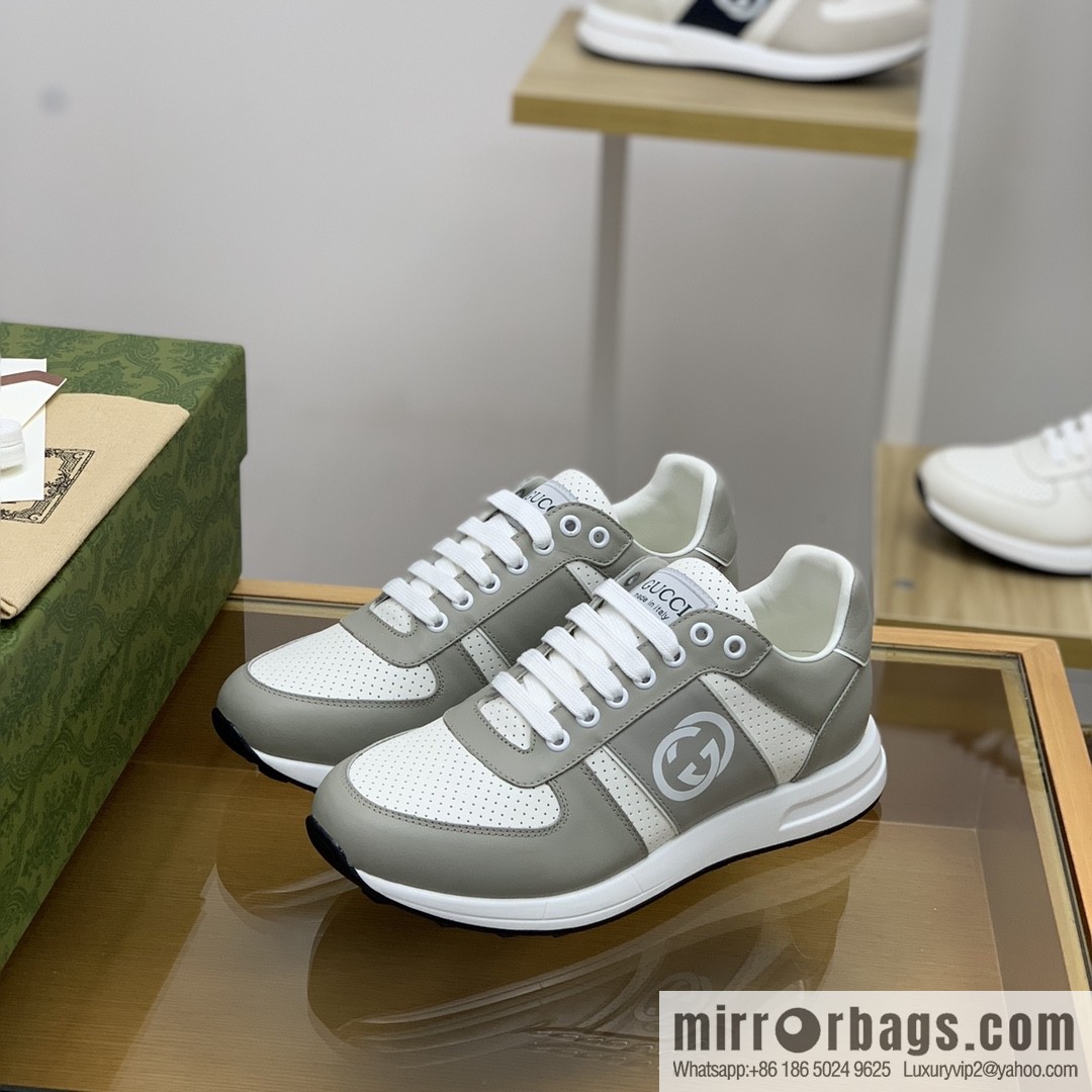Gucci Gucci color matching double G rubber men's sports running shoes