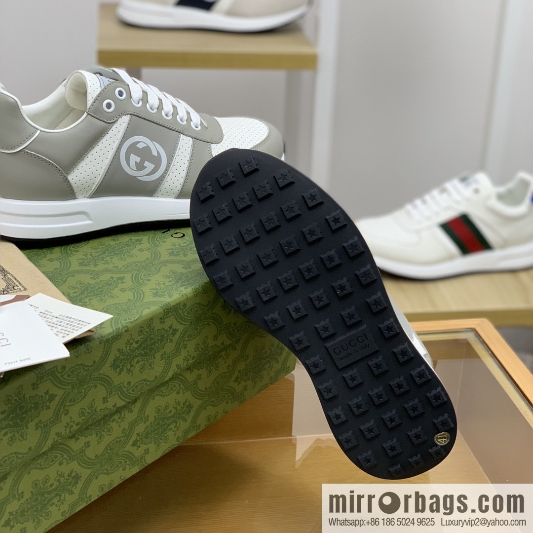 Gucci Gucci color matching double G rubber men's sports running shoes