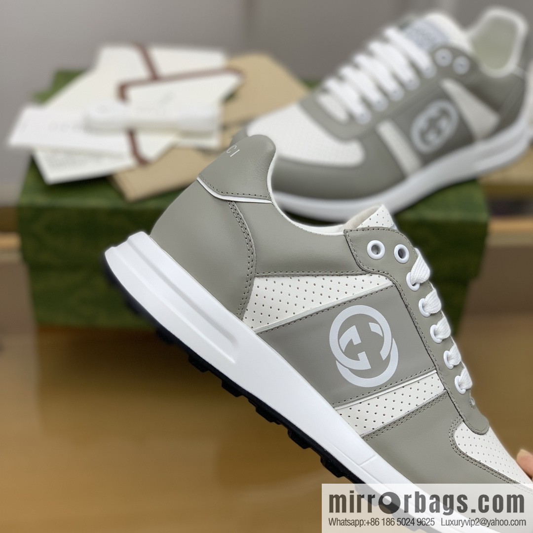 Gucci Gucci color matching double G rubber men's sports running shoes