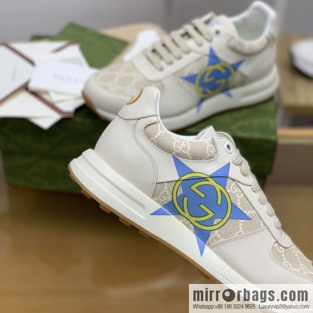 Gucci Gucci Pentagram GG Rubber Men's Sports Running Shoes