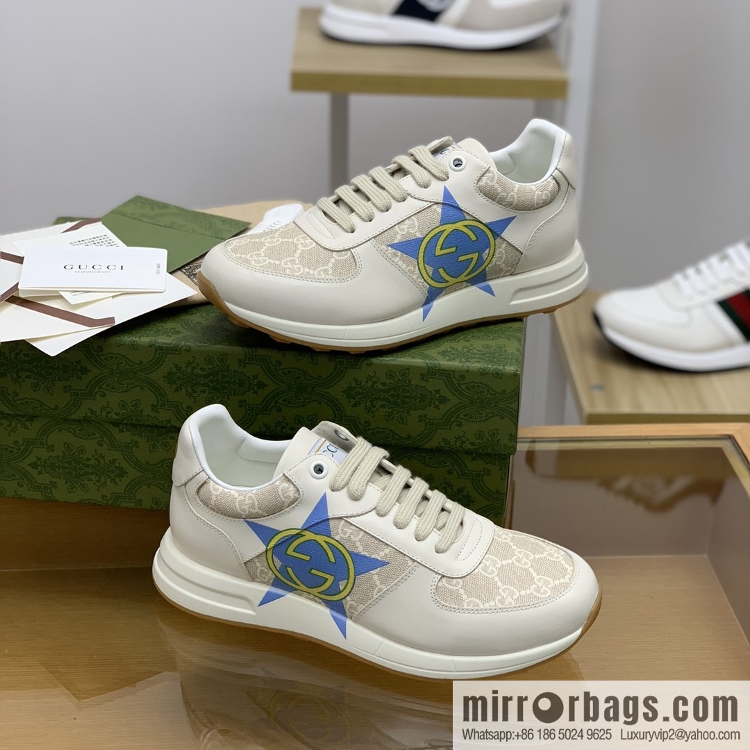 Gucci Gucci Pentagram GG Rubber Men's Sports Running Shoes