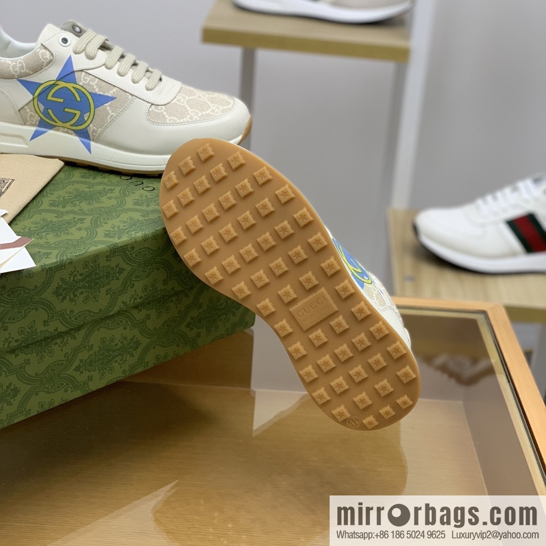 Gucci Gucci Pentagram GG Rubber Men's Sports Running Shoes