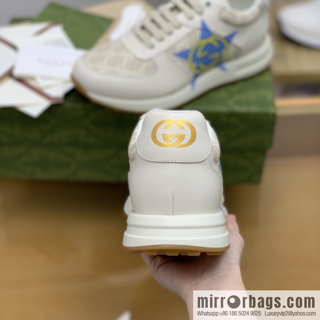 Gucci Gucci Pentagram GG Rubber Men's Sports Running Shoes