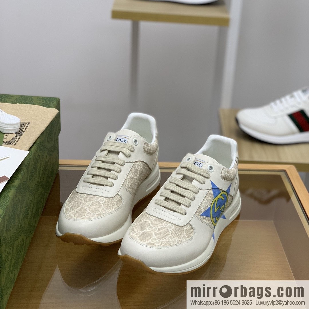 Gucci Gucci Pentagram GG Rubber Men's Sports Running Shoes