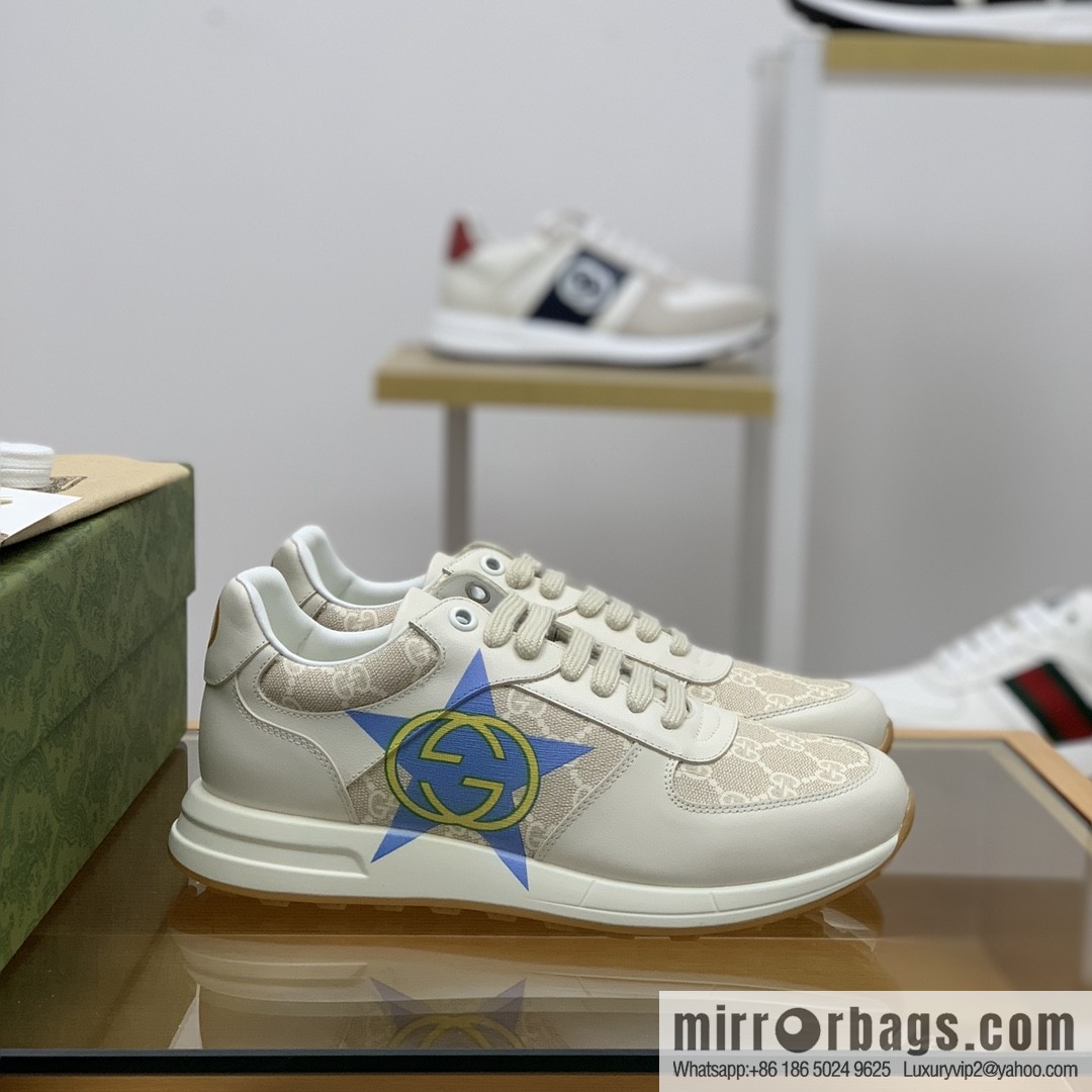 Gucci Gucci Pentagram GG Rubber Men's Sports Running Shoes