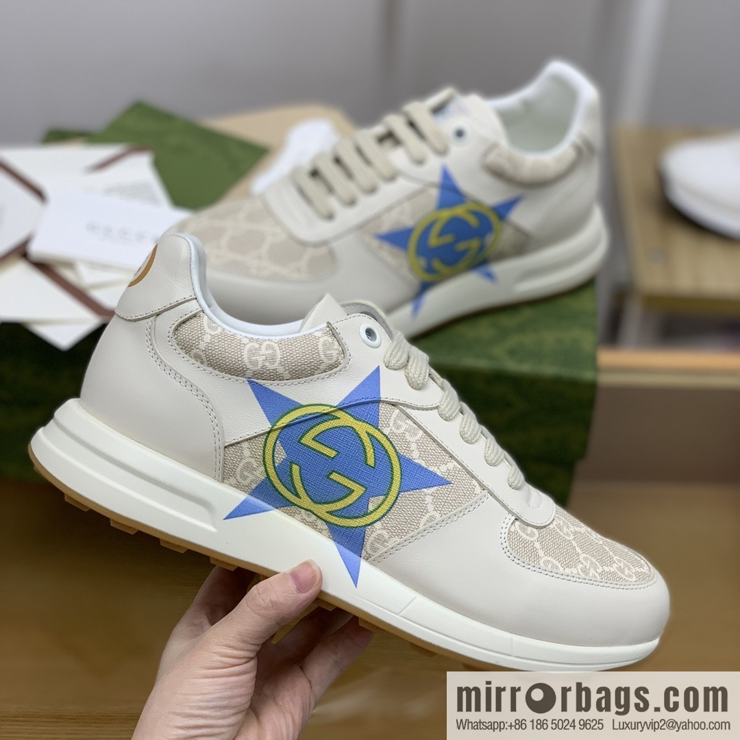 Gucci Gucci Pentagram GG Rubber Men's Sports Running Shoes