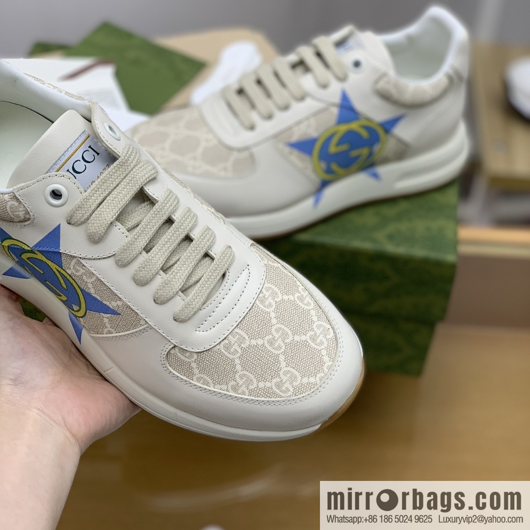 Gucci Gucci Pentagram GG Rubber Men's Sports Running Shoes