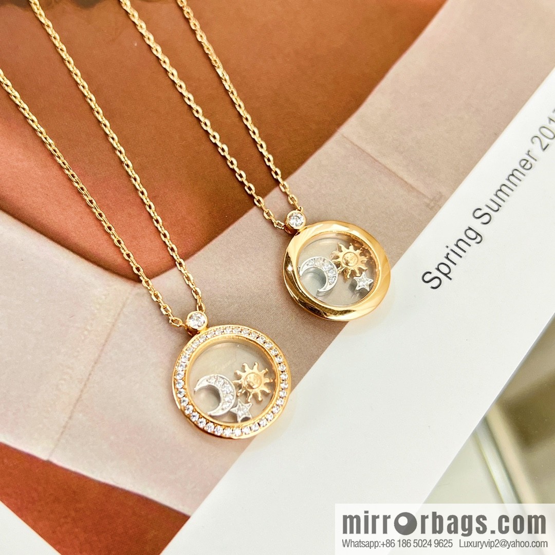Chopard HAPPY SUN MOON AND STARS sun moon star necklace