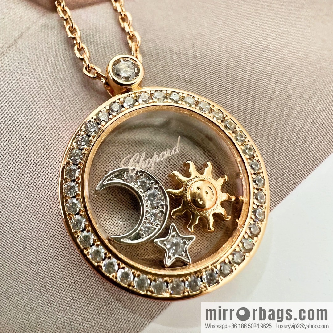 Chopard HAPPY SUN MOON AND STARS sun moon star necklace
