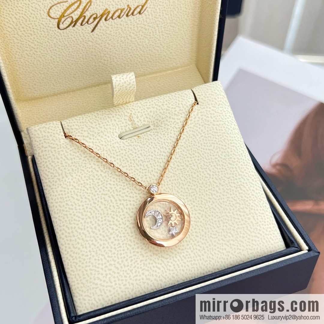 Chopard HAPPY SUN MOON AND STARS sun moon star necklace