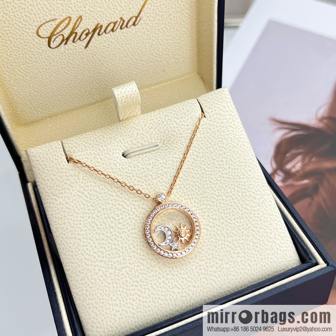 Chopard HAPPY SUN MOON AND STARS sun moon star necklace