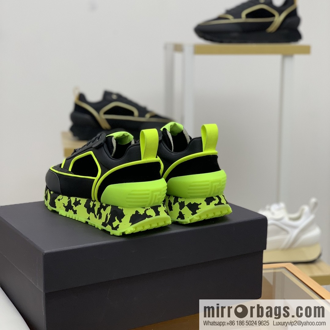 BALMA Balmain, made of calfskin polyester waterproof fabric, turned fur material, men's mecha style Casual Shoes