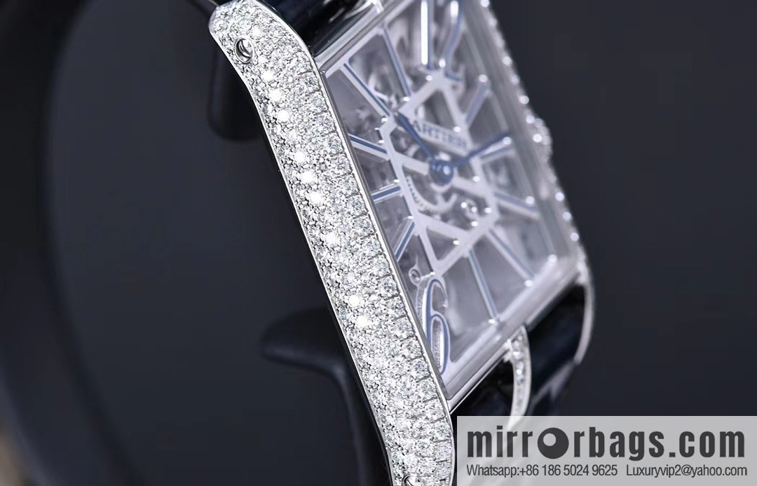 Cartier CARTIER tank hollow series HPI01370 X43 size 47 * 36 thick 7.82mm equipped with quartz movement watch imported from Switzerland