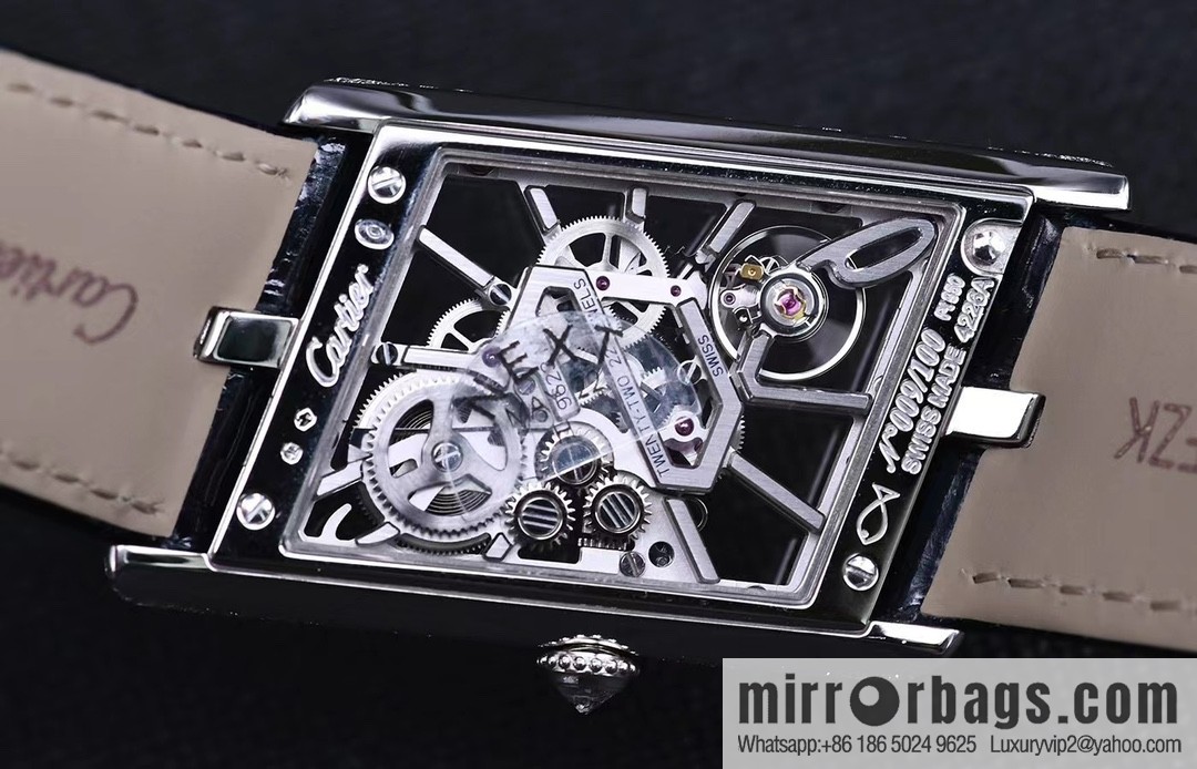 Cartier CARTIER tank hollow series HPI01370 X43 size 47 * 36 thick 7.82mm equipped with quartz movement watch imported from Switzerland